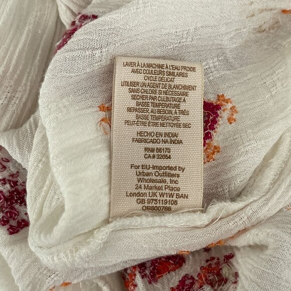 Free People Ariana Peasant Boho Tunic Top Embroidered Flowy V-Neck Women XS - Picture 11 of 16